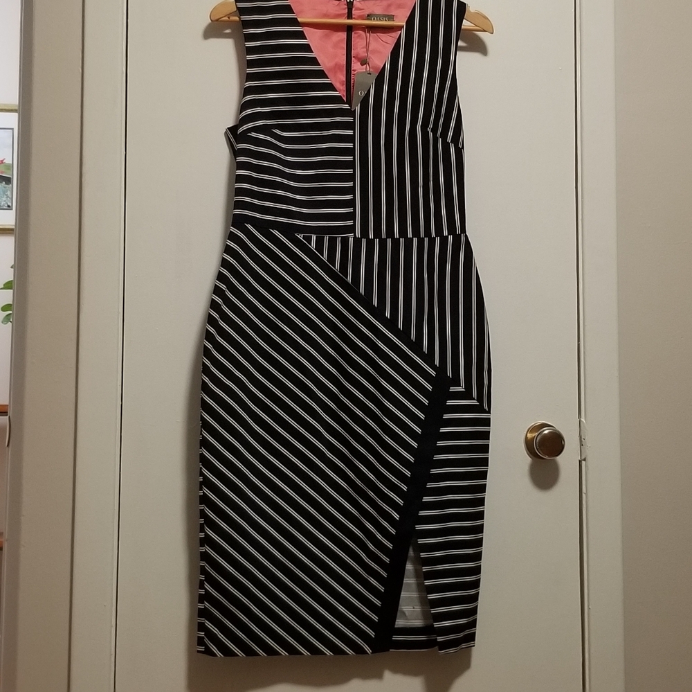 NWT 🇬🇧 Oasis UK Striped Navy Dress